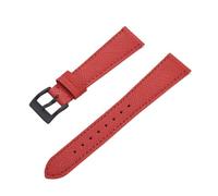 HYUOIND Correa de reloj de cuero cosido Vintage de liberación rápida de primera calidad correas de reloj de cuero Saffiano 18mm 19mm 20mm 21mm 22mm 23mm 24mm(Red black,24mm)