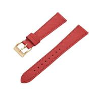 HYUOIND Correa de reloj de cuero cosido Vintage de liberación rápida de primera calidad correas de reloj de cuero Saffiano 18mm 19mm 20mm 21mm 22mm 23mm 24mm(Red gold,21mm)