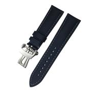HYUOIND Correa de reloj de cuero y nailon de lona de 22mm y 23mm Compatible con Blancpain Fifty Fathoms 5000 5015 5200, correa de tela con hebilla plegable(Black Gray-Folding,23mm)