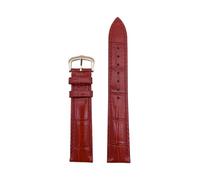 HYUOIND Correa de reloj de cuero y piel de vacuno, compatible con correas Cartier/Must/Round/Santos, transpirable y suave.(Red rose,23mm)