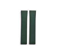 HYUOIND Correa de reloj de goma CTS FKM, diseño convexo, 19mm, 20mm, 21mm, 22mm, correas de reloj CTS, hebilla de mariposa de liberación rápida cortada a medida(Green No Buckle,20mm)