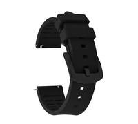 HYUOIND Correa de reloj de goma FKM de 18/19/20/21/22/23/24 mm Correa de liberación rápida for deportes de buceo Pulsera de goma compatible con Tissot/OmegaWatch Band(Black-Black Buckle,20mm)