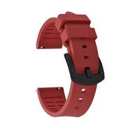 HYUOIND Correa de reloj de goma FKM de 18/19/20/21/22/23/24 mm Correa de liberación rápida for deportes de buceo Pulsera de goma compatible con Tissot/OmegaWatch Band(Red-Black Buckle,23mm)