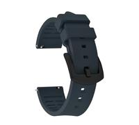 HYUOIND Correa de reloj de goma FKM de 18/19/20/21/22/23/24 mm Correa de liberación rápida for deportes de buceo Pulsera de goma compatible con Tissot/OmegaWatch Band(Blue-Black Buckle,19mm)