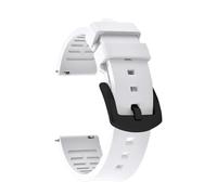 HYUOIND Correa de reloj de goma FKM de 18/19/20/21/22/23/24 mm Correa de liberación rápida for deportes de buceo Pulsera de goma compatible con Tissot/OmegaWatch Band(White-Black Buckle,23mm)