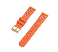 HYUOIND Correa de reloj de goma FPM FKM de grado superior de liberación rápida de 20mm 22mm diseño de estructura porosa pulsera deportiva duradera y cómoda(Orange-Gold,20mm)