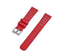 HYUOIND Correa de reloj de goma FPM FKM de grado superior de liberación rápida de 20mm 22mm diseño de estructura porosa pulsera deportiva duradera y cómoda(Red-Silver Buckle,20mm)