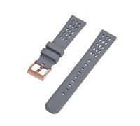 HYUOIND Correa de reloj de goma FPM FKM de grado superior de liberación rápida de 20mm 22mm diseño de estructura porosa pulsera deportiva duradera y cómoda(Gray-Rose Gold,22mm)