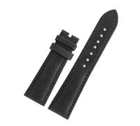 HYUOIND Correa de reloj de negocios compatible con Blancpain Fifty Fathoms Series 5000/5015/5200, correa de piel de vacuno de nailon de 23 mm.(Black-Nobuckle)