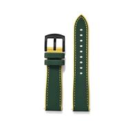 HYUOIND Correa de reloj híbrida FKM de 18mm, 20mm, 22mm y 24mm, correa de reloj de goma fluorada, correas suaves FPM, liberación rápida Compatible con cada reloj(Green Yellow 2,20mm)