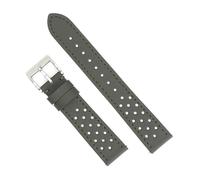 HYUOIND Correa de reloj Rally de liberación rápida, duradera, de lona y cuero, for 18 mm, 19 mm, 20 mm y 22 mm, accesorios for correas de reloj, correa perforada.(Army green 1,18mm)