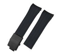 HYUOIND Correa de silicona compatible con MIDO Navigator Ocean Starfish M026430 M026830 M011430 Series. Compatible con correas de reloj Citizen.(Black-Black,21mm)