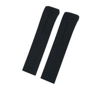 HYUOIND Correa de Silicona de 21 mm Compatible con Tissot 1853 T-Touch T013 T047 T048 T091 con Extremo Curvo. Herramientas gratuitas.(Black)