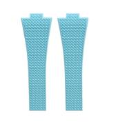 HYUOIND Correa FKM compatible con Tissot PRX Super Player Series for hombre, de caucho fluorado, de liberación rápida, con hebilla de mariposa convexa, accesorios de 12 mm(Light blue,11mm)