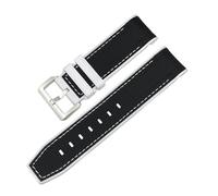 HYUOIND Correas de Reloj de Caucho Tejido de 23 mm y 22 mm compatibles con la Correa de Silicona Tudor Heritage Black Bay Bronze de Dos Colores.(Black White,23mm)