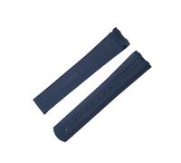 HYUOIND Diseño Correa de caucho Seamaster 300 FKM de 20 mm Fluoroelastómero aprobado por la FDA Opciones multicolores Compatible con Omega(Blue,20MM_SILVER BUCKLE)