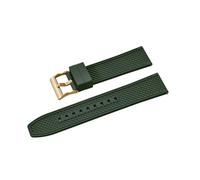 HYUOIND Diseño en forma de bala HAISCH FKM correa de reloj de goma 18mm 20mm 22mm 24mm correa de reloj de liberación rápida pulsera de buceo(FKM-Green 3,20mm)