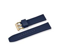 HYUOIND Diseño en forma de bala HAISCH FKM correa de reloj de goma 18mm 20mm 22mm 24mm correa de reloj de liberación rápida pulsera de buceo(FKM-Blue 3,22mm)