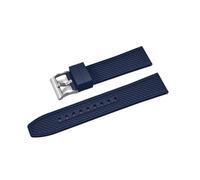 HYUOIND Diseño en forma de bala HAISCH FKM correa de reloj de goma 18mm 20mm 22mm 24mm correa de reloj de liberación rápida pulsera de buceo(FKM-Blue 1,22mm)