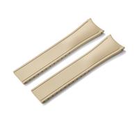 HYUOIND Diseño Extremo curvado CTS FKM Correa de reloj de goma 20 mm 22 mm Hebilla de mariposa de liberación rápida Correa deportiva ajustable Compatible con hombres y mujeres(Khaki-No Buckle,22mm)