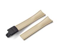 HYUOIND Diseño Extremo curvado CTS FKM Correa de reloj de goma 20 mm 22 mm Hebilla de mariposa de liberación rápida Correa deportiva ajustable Compatible con hombres y mujeres(Khaki-Black,22mm)