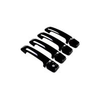 HYUOIND Embellecedor De Manija De Puerta Exterior De Coche, Compatible con Toyota Tundra 2007-2021, Compatible con Sequoia 2008-2015, ABS Cromado/Fibra De Carbono, Accesorios For Coche.(Black)