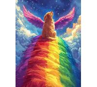Hyupuanj 5D Diamond Painting Kit Completo, Rainbow Dog 50x70cm h-56