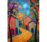Hyupuanj 5D Pueblo de colores Diamond Painting, 80x110cm d-77
