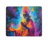 Hyupuanj Alfombrilla de Ratón Pequeña 30 x 25 cm - Dios Mousepad, Alfombrilla Ratón de Neopreno - Gaming Accesorios con Bordes Cosidos, Base de Goma Antideslizante, Oficina Accesorios r-811