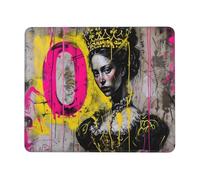 Hyupuanj Alfombrilla de Ratón Pequeña 30 x 25 cm - La Reina Mousepad, Alfombrilla Ratón de Neopreno - Gaming Accesorios con Bordes Cosidos, Base de Goma Antideslizante, Oficina Accesorios r-649