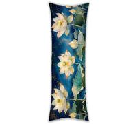 Hyupuanj Funda Almohada Larga 50x140cm 1 Pcs Lotus Cubiertas de Almohadas largas, acogedoras Fundas de Almohadas, Decorativa de Cojines de sofá, Funda Almohada de Terciopelo, Cojin Embarazo g-318