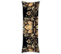 Hyupuanj Funda Almohada Larga 50x150cm 1 Pcs Lotus Cubiertas de Almohadas largas, acogedoras Fundas de Almohadas, Decorativa de Cojines de sofá, Funda Almohada de Terciopelo, Cojin Embarazo g-321
