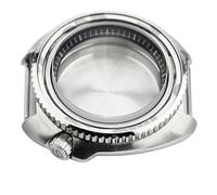 Hyuwdai 1 caja de acero resistente al agua NH35 de 42 mm for reloj con bisel de 38 mm, modelo NH3, NH35, NH36, NH73, NH38, NH39(SILVER)