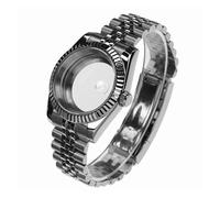 Hyuwdai 1 caja de reloj de acero 316L de 36 mm y 39 mm con cristal de zafiro y correa para movimiento automático Nh35a Nh36 Nh34, 39mm, Ágata