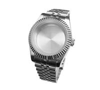 Hyuwdai 1 caja de reloj de cristal de zafiro de 36 mm/39 mm para hombre, compatible con movimiento NH35, NH36, NH34, moderno, resistente al agua, acero inoxidable, 40mm case NH35 NH36, Ágata