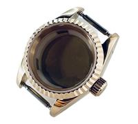 Hyuwdai 1 caja de reloj NH05 NH06 de 26 mm, caja de acero inoxidable plateada con cristal de zafiro, resistente al agua, talla única, Ágata