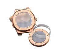 Hyuwdai 1 caja NH35 de 41 mm de cristal de zafiro para caja de reloj, piezas de reloj NH34/NH35/NH36/NH38 resistente al agua, talla única, Ágata