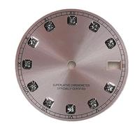 Hyuwdai 1 esfera con patrón de sol con logotipo S de 28,5 mm, compatible con NH35/NH36/7S/4R, accesorios de modificación de reloj, piezas de reparación, Jk-338, S Logo Dial