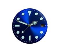 Hyuwdai 1 esfera de reloj de 28,5 mm, esfera negra, verde, azul, esfera luminosa, movimiento NH35, piezas de repuesto, azul, talla única