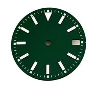 Hyuwdai 1 esfera de reloj NH35 de 28,5 mm estéril azul luminoso ajuste NH35 movimiento automático, accesorios de reloj con ventana de calendario, verde, talla única