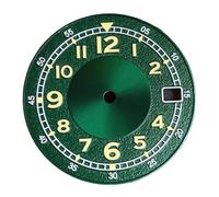 Hyuwdai 1 esfera de reloj superluminosa de 29 mm, números arábigos, marcas mate para movimiento automático NH35 NH36 NH38 ETA2824 PT5000, Esfera verde, Fit NH35A NH36A