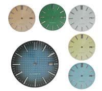 Hyuwdai 1 esfera de roble de 31,8 mm compatible con NH35/NH36/7S/4R, accesorios de reparación de modificación de reloj, Jk-17, S Logo Dial