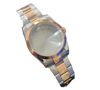 Hyuwdai 1 funda de reloj NH35 de 36/39 mm para NH35 NH36 Oyster Case Rose Gold Sapphire Crystal Bracelet Waterproof Case, 39MM, Ágata