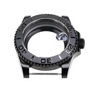 Hyuwdai 1 funda negra con diseño de yate con cristal de zafiro resistente al agua para NH35 Nh36 Nh34 movimiento mecánico automático caja de reloj, talla única, Ágata