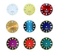 Hyuwdai 1 pieza de 28,5 mm verde luminoso NH35 esfera modificada accesorios reloj S logo, Bpjg10, S log0