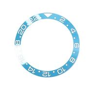 Hyuwdai 1 pieza de 38 mm turquesa azul hielo bisel de cerámica inserto caja de acero para buceo de 40 mm NH35 NH36 Calibre SKX007 piezas de reloj Mods, talla única, Ágata