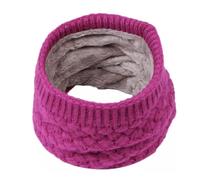 Hyuwdai 1 Pieza de Bufanda de Cuello de Invierno de Punto Grueso de Invierno cálido Anillo de protección for el Cuello Bufanda de Anillo Esponjoso for Exteriores(Rose Red)