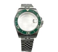 Hyuwdai 1 reloj para hombre de 40 mm NH35 NH36, caja de acero inoxidable, caja mecánica modificada de zafiro, Transparent bottom, Agate