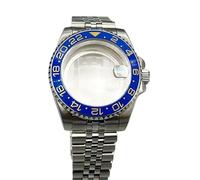 Hyuwdai 1 reloj para hombre de 40 mm NH35 NH36, caja de acero inoxidable, caja mecánica modificada de zafiro, Transparent bottom, Agate
