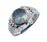 Hyuwdai 1 Uds 36mm 40mm plata oro rosa NH34 NH35 NH36 NH38 NH39 NH70 NH72 ETA2824 PT5000 caja de reloj con fecha de cristal de zafiro(B1 Steel Case Back,40mm ETA2824 PT5000)